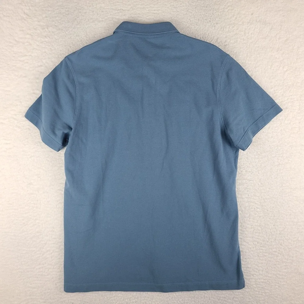 UNTUCKit Polo Shirt Mens XL Blue Steel Pima Cotton Performance Short Sleeve
